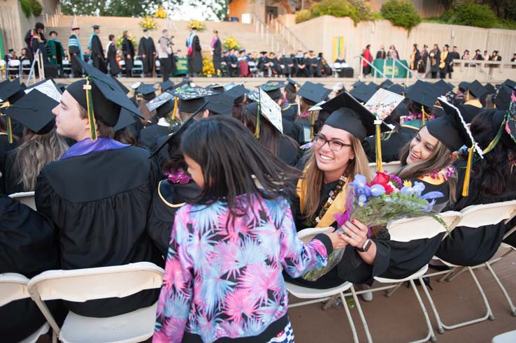 People enjoying Commencement