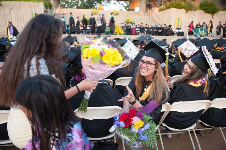 People enjoying Commencement