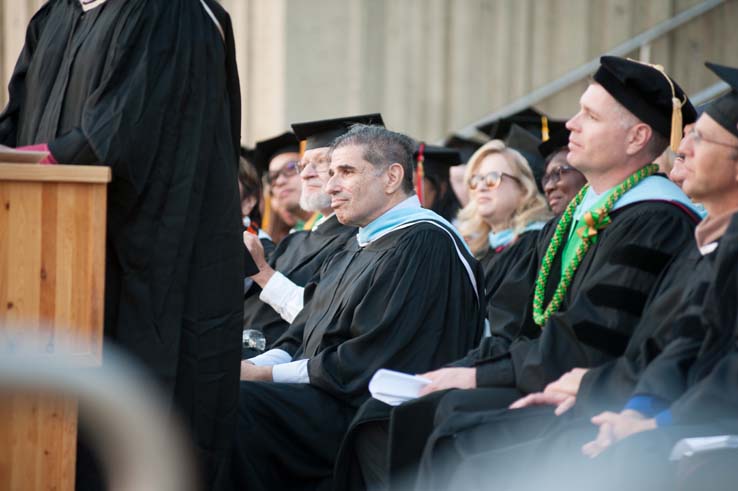 People enjoying Commencement