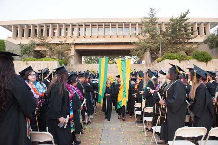 People enjoying Commencement