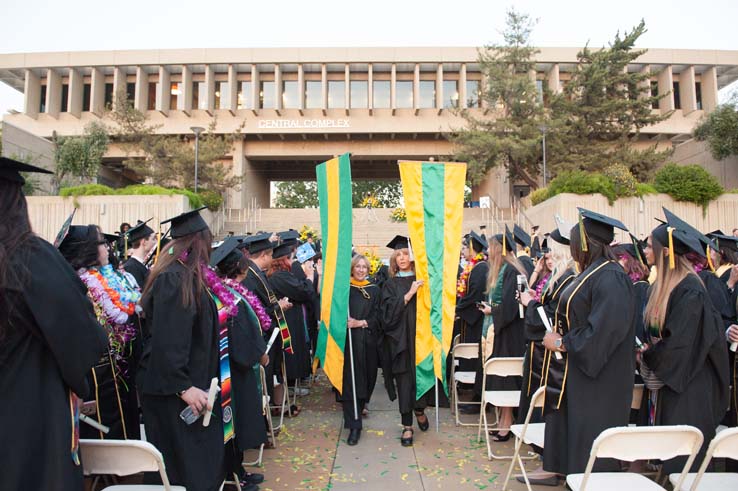 People enjoying Commencement