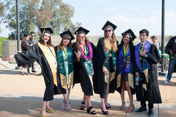 People enjoying Commencement