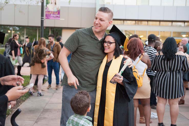 People enjoying Commencement