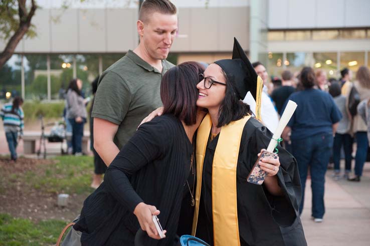 People enjoying Commencement