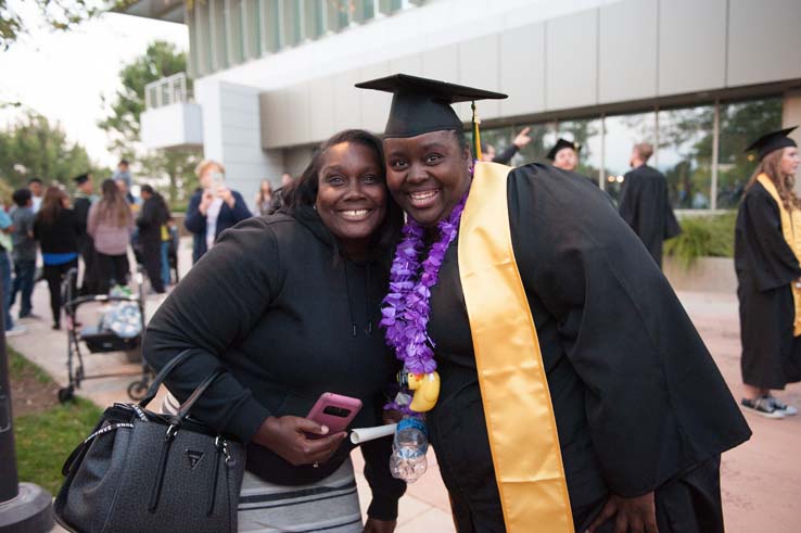 People enjoying Commencement