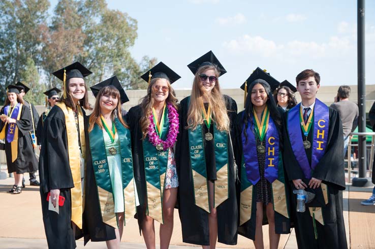 People enjoying Commencement