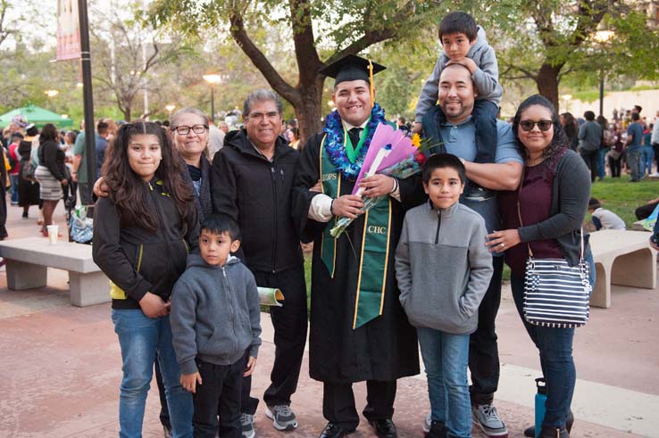 People enjoying Commencement