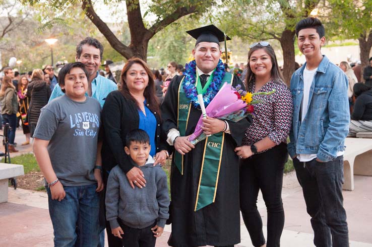 People enjoying Commencement