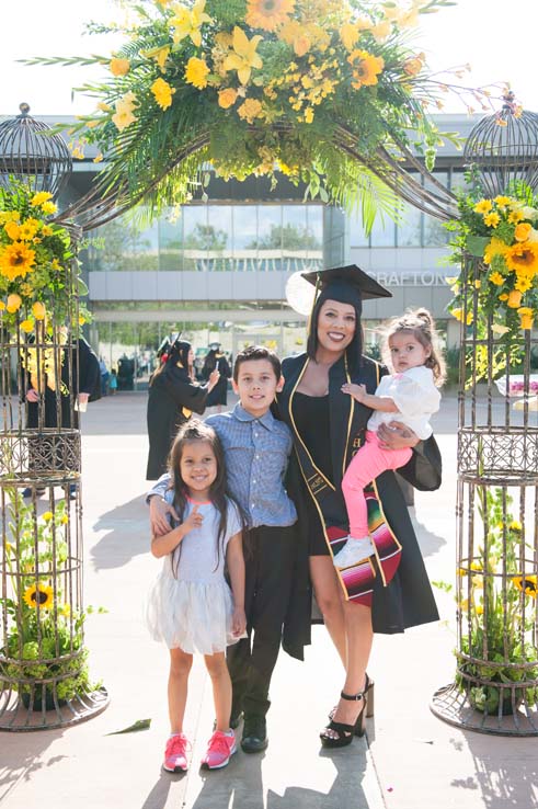 People enjoying Commencement