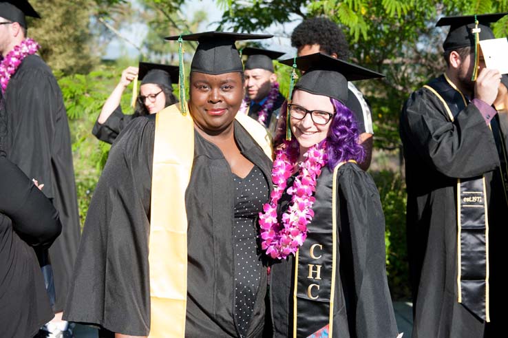 People enjoying Commencement