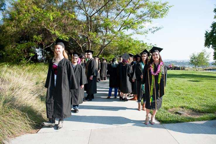 People enjoying Commencement