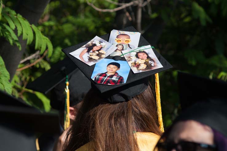 People enjoying Commencement