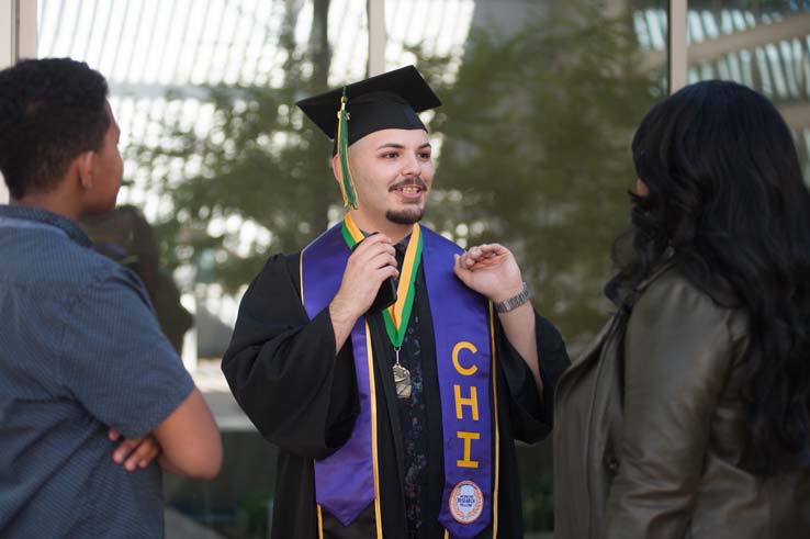 People enjoying Commencement