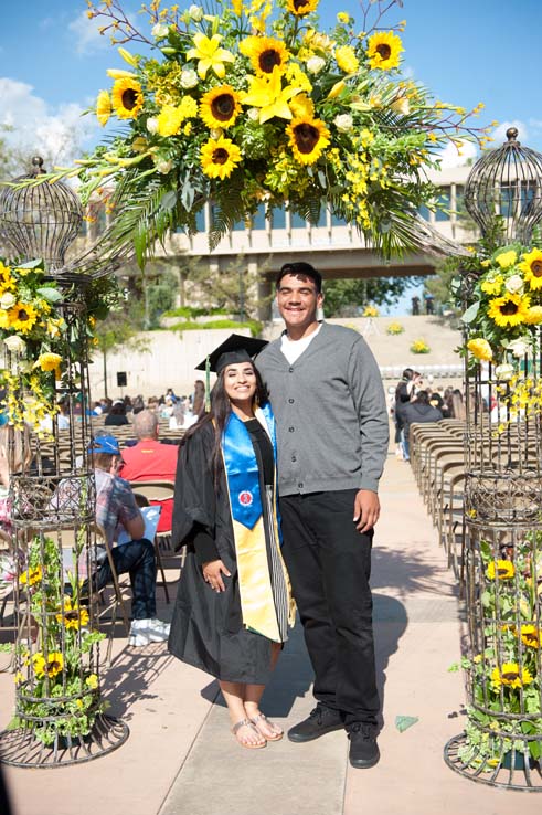 People enjoying Commencement