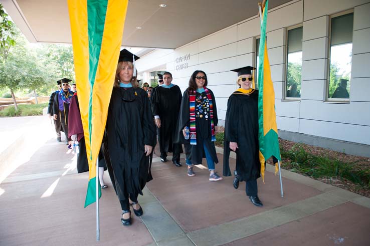 People enjoying Commencement