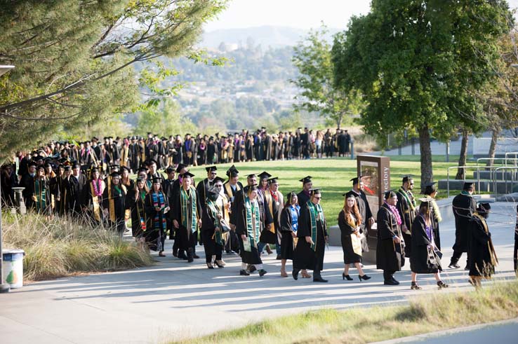 People enjoying Commencement