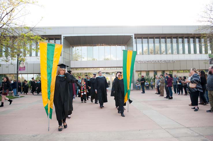 People enjoying Commencement