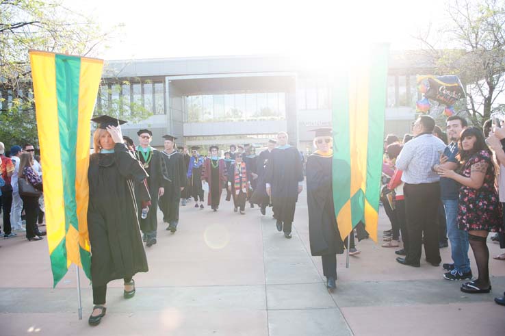 People enjoying Commencement