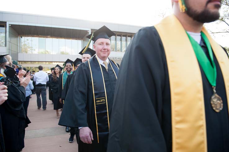 People enjoying Commencement