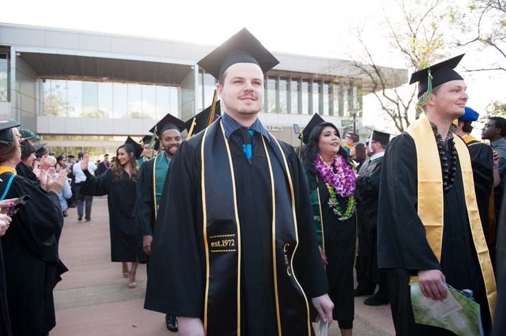 People enjoying Commencement