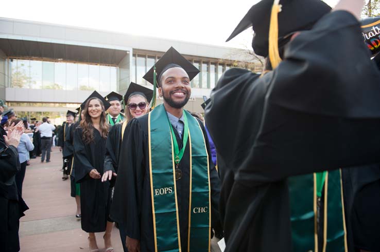 People enjoying Commencement