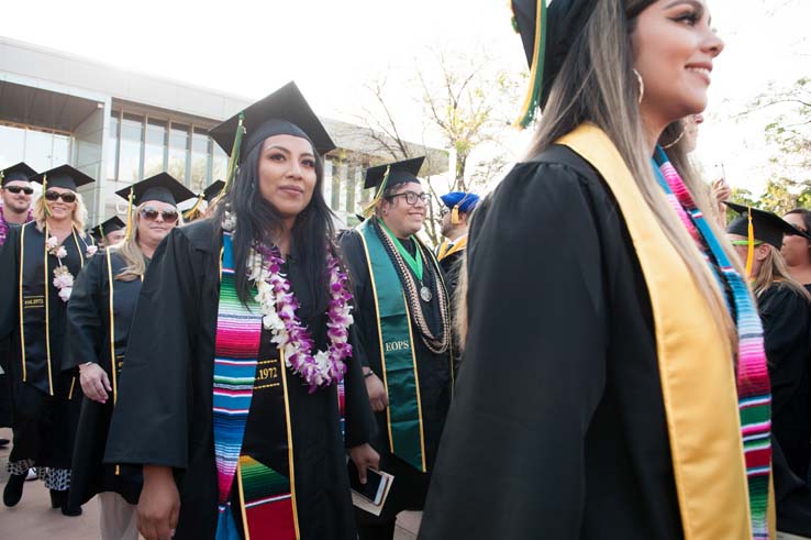 People enjoying Commencement