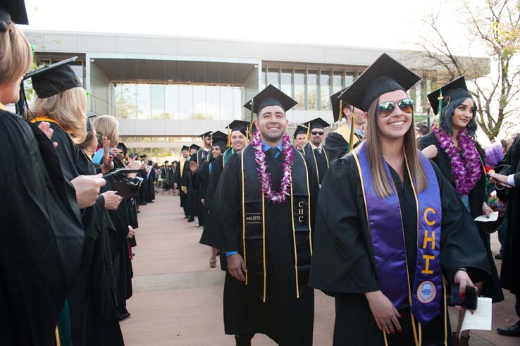 People enjoying Commencement