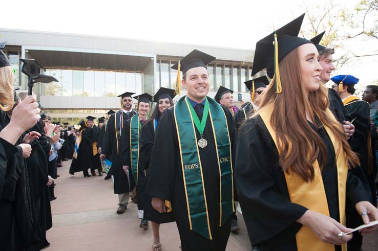 People enjoying Commencement