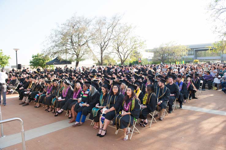 People enjoying Commencement