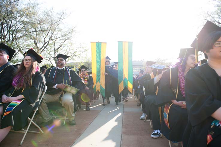 People enjoying Commencement