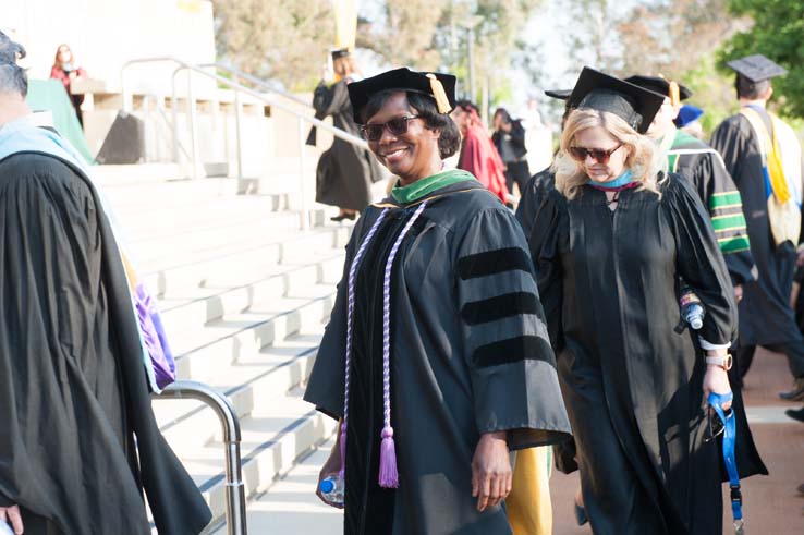 People enjoying Commencement