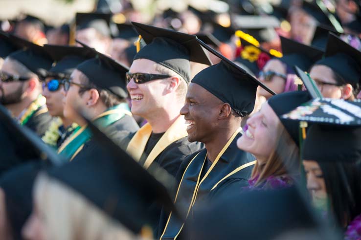 People enjoying Commencement