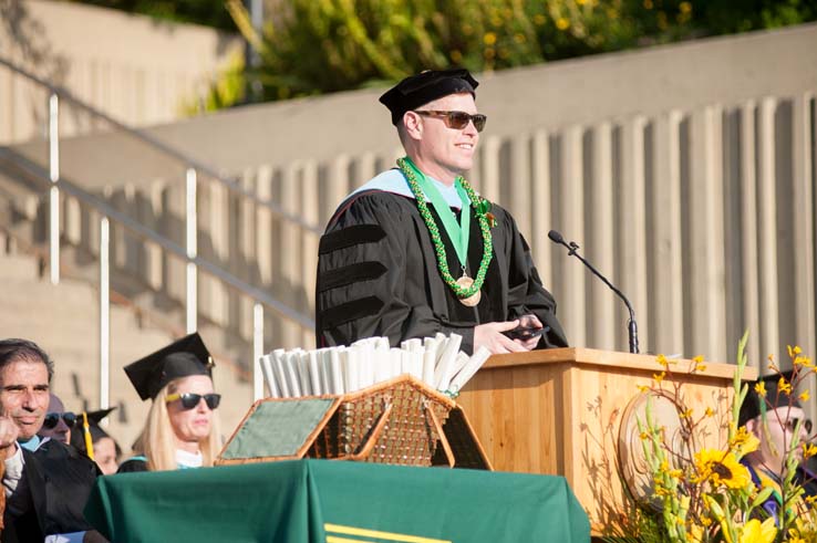 People enjoying Commencement