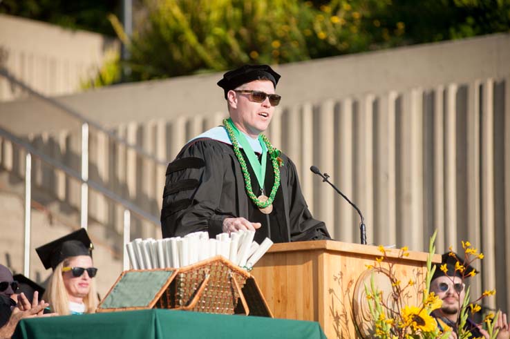 People enjoying Commencement