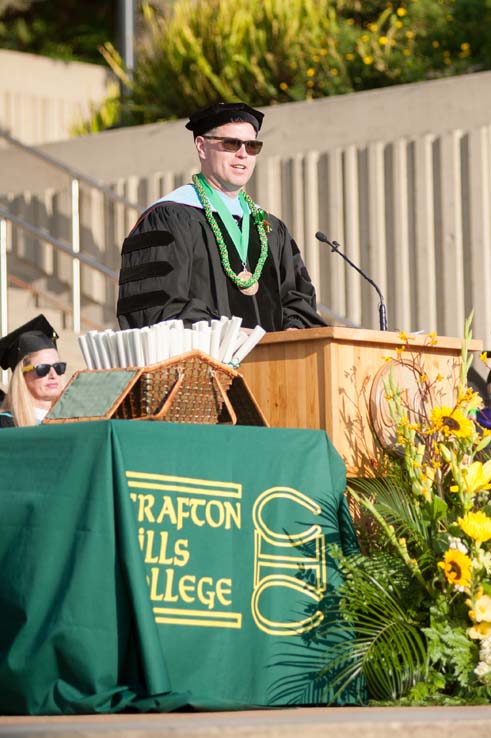 People enjoying Commencement