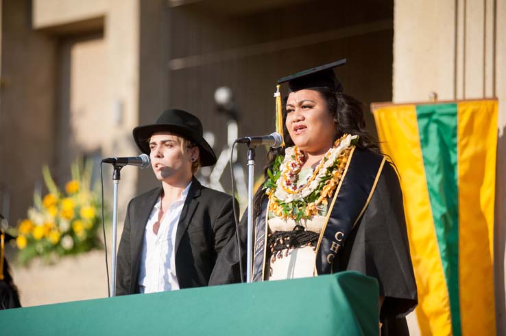 People enjoying Commencement