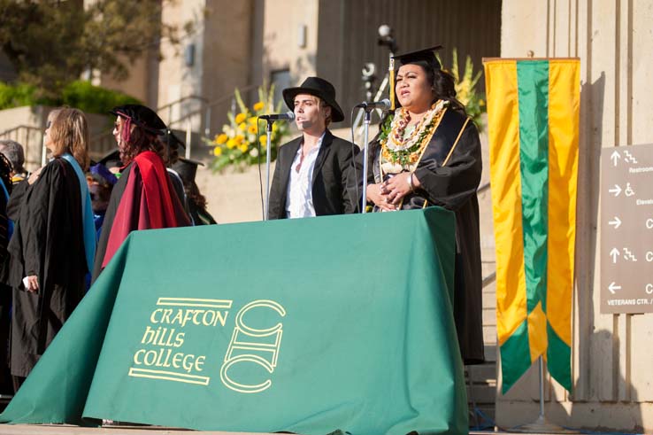 People enjoying Commencement