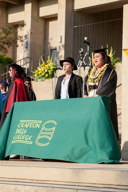 People enjoying Commencement