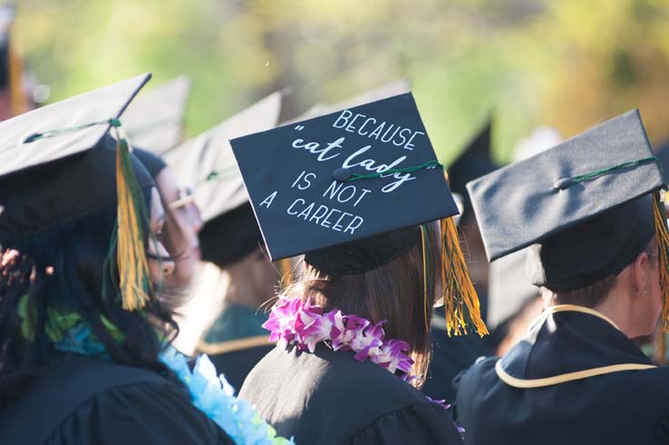 People enjoying Commencement