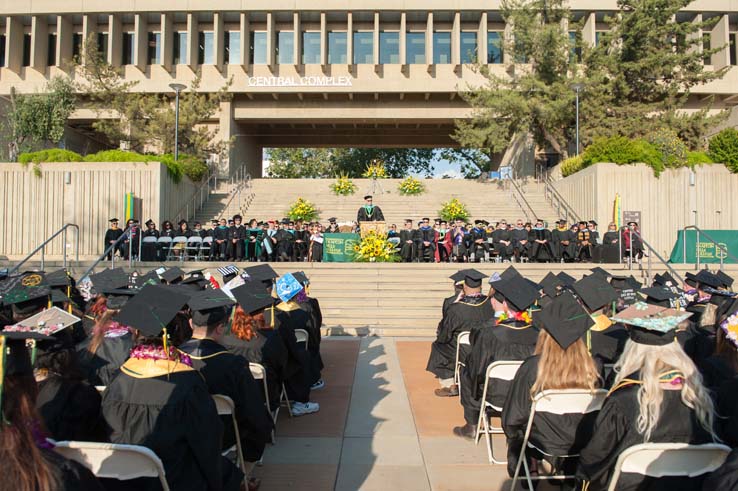 People enjoying Commencement