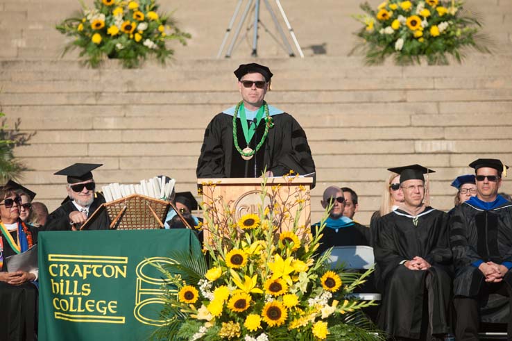 People enjoying Commencement