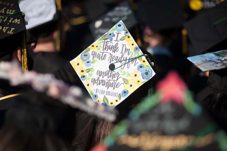 People enjoying Commencement