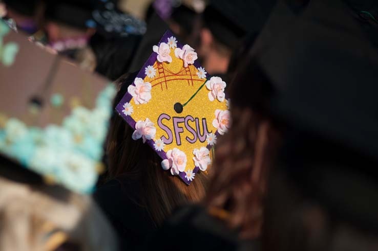 People enjoying Commencement