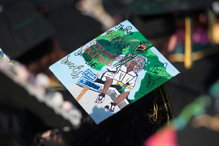 People enjoying Commencement