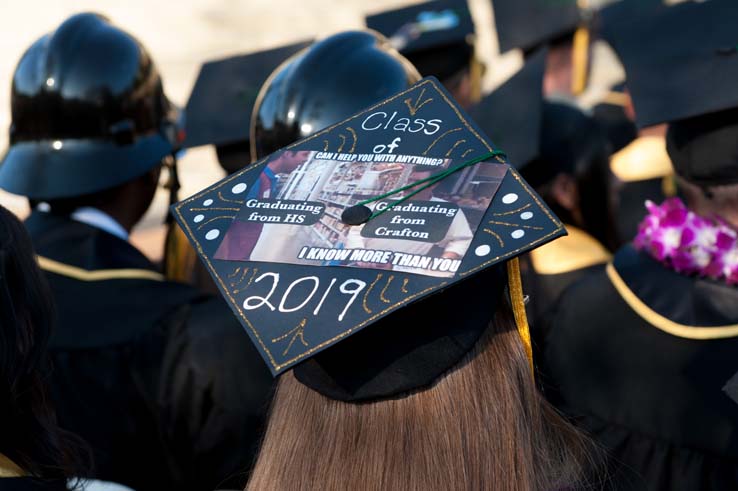 People enjoying Commencement