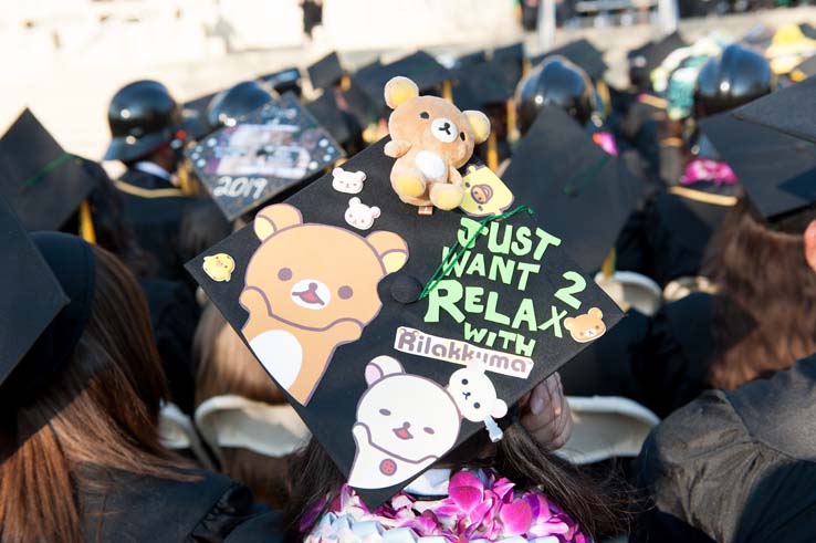 People enjoying Commencement