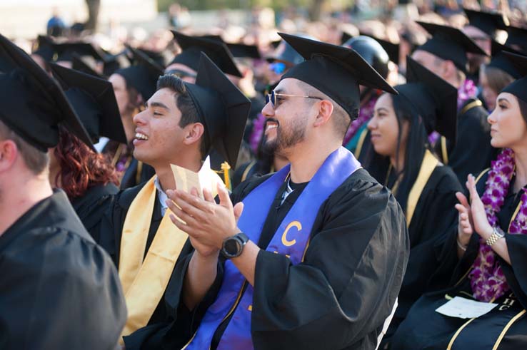 People enjoying Commencement