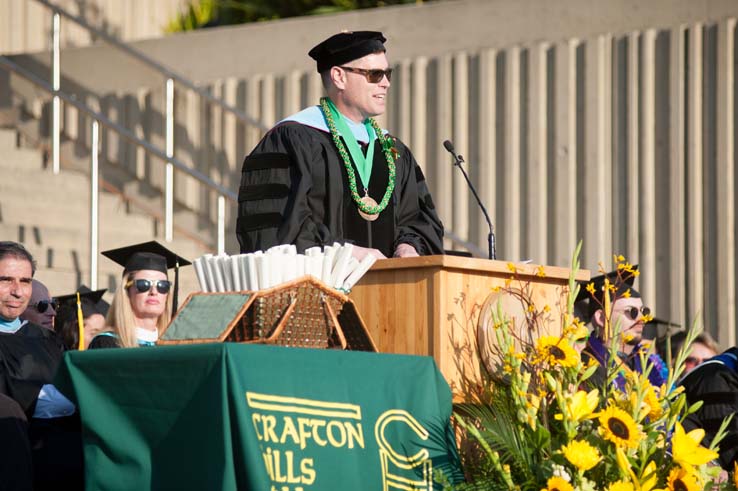 People enjoying Commencement