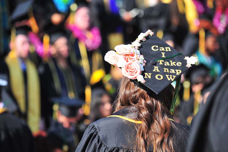 People enjoying Commencement