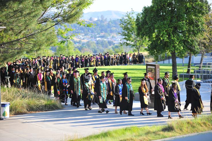 People enjoying Commencement